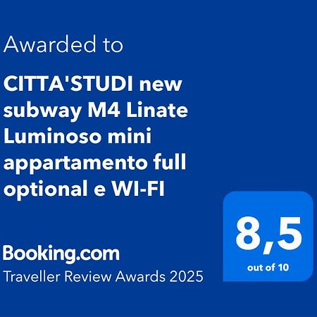 Citta Studi M4 Subway Linate, City Center 10 Min, Luminoso Appartamento Full Optional Wi-Fi Milaan Buitenkant foto